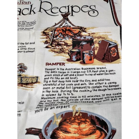 TEA TOWEL AUSTRALIAN OUTBACK RECIPES Design Hand Cloth Cooking - Picture 7 of 9
